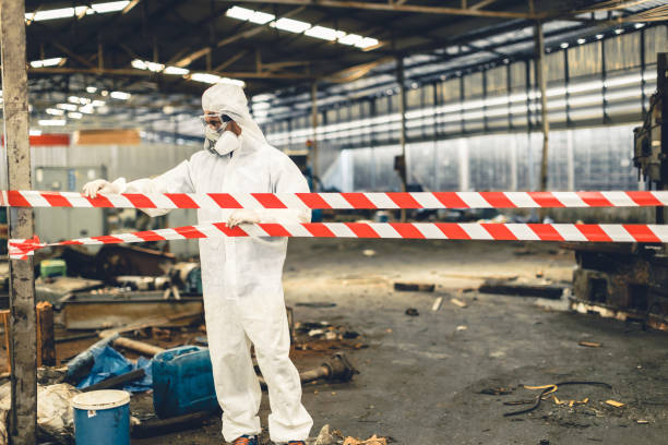 Professional Biohazard Cleanup technician working in Hyde Park, UT